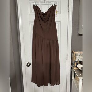 Wild Fable Strapless Brown Dress